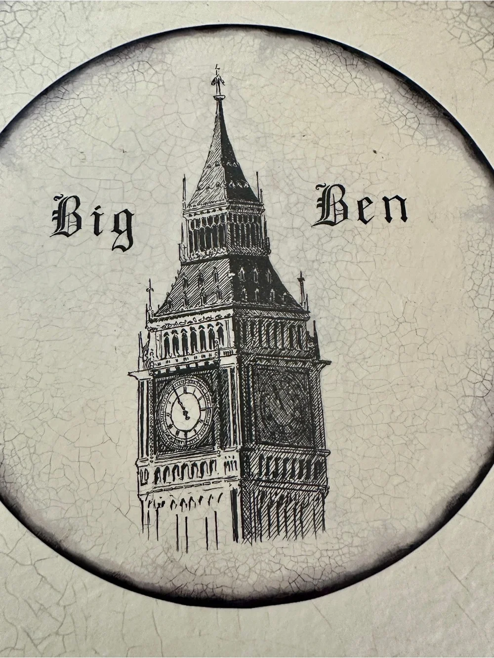 Vtg 2001 Tri-Coastal Design Big Ben Round Hatbox-Marco Fabiano